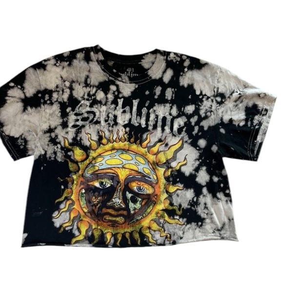 Sublime Crop T-shirt Bleach Tie Dye Medium - Picture 1 of 8